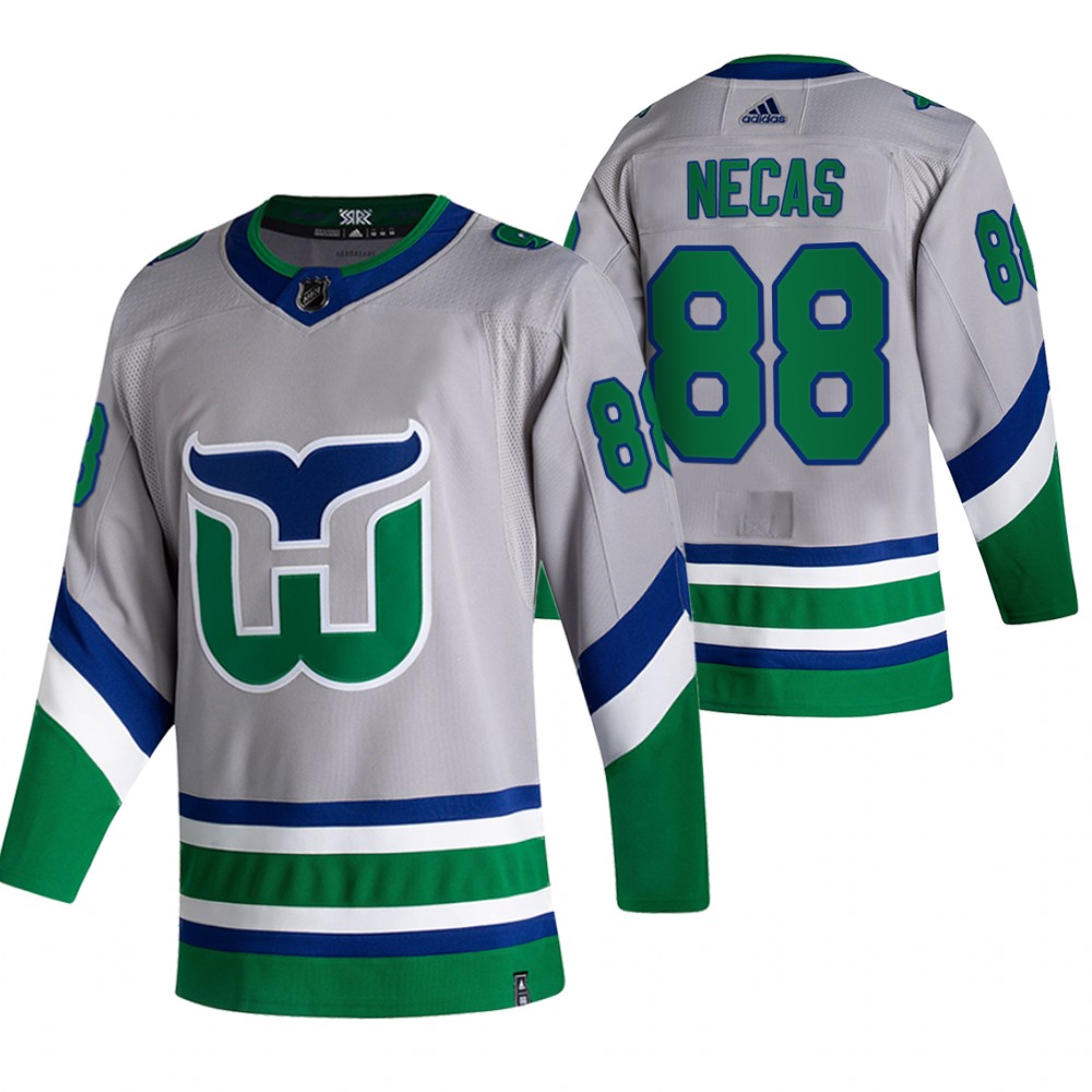 2021 Adidias Carolina Hurricanes #88 Martin Necas Grey Men Reverse Retro Alternate NHL Jersey->detroit red wings->NHL Jersey